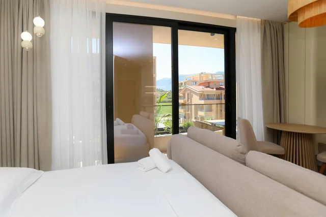 Letto e uscita sul balcone